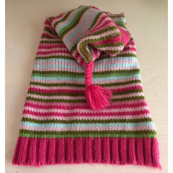 Pet Dog Apparel Striped Sweater with Hood Size Medium - Picture 1 of 8